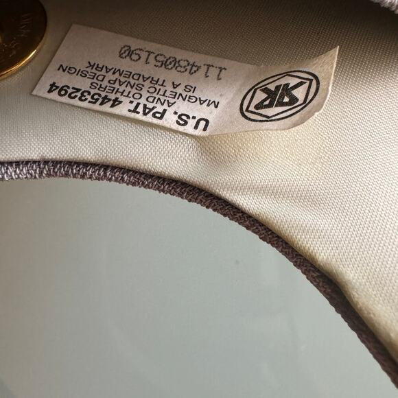 Vintage Gray Cloth Handbag Purse with Shoulder Strap - Picture 6 of 9